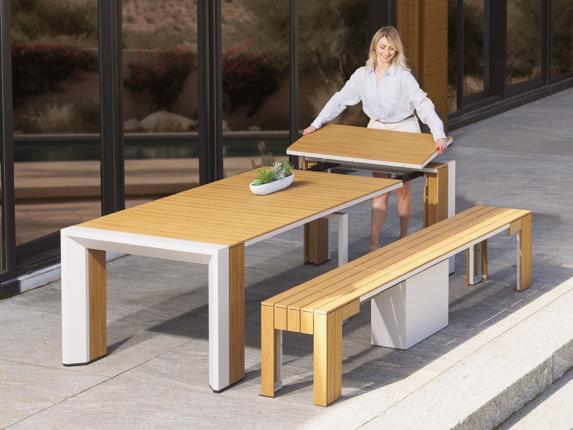 Transformer Outdoor Dining Set - The Practical | Table, Transformer Bench