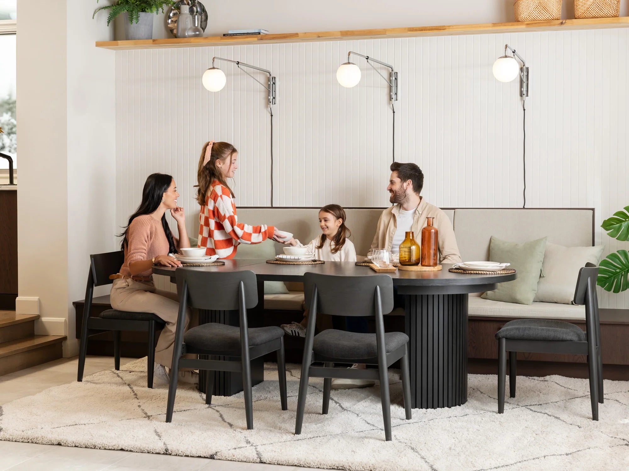 Transformer Round Dining Set - The Family | Table, 4x Transformer Round Chairs