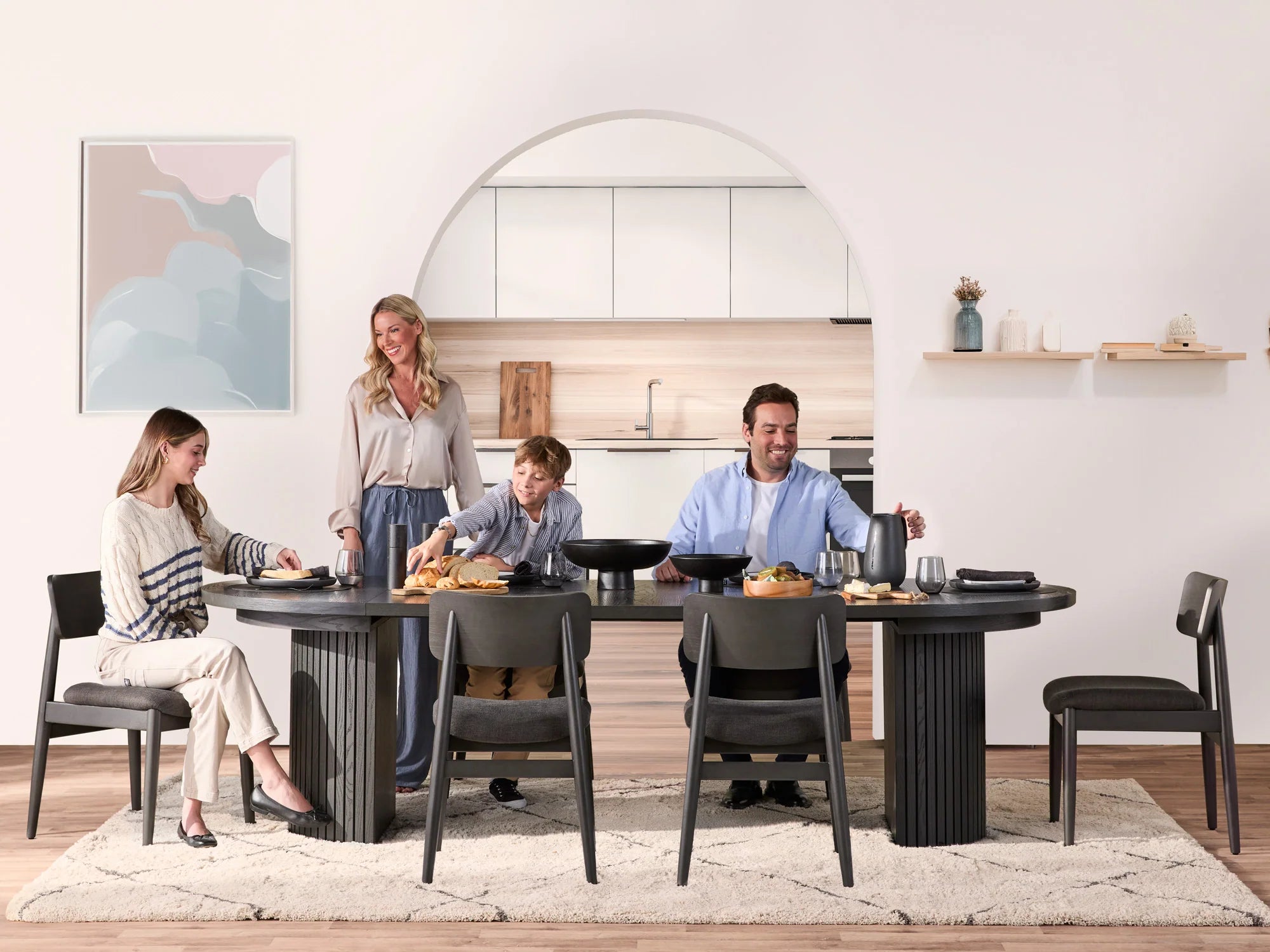 Transformer Round Dining Set - The Family | Table, 4x Transformer Round Chairs
