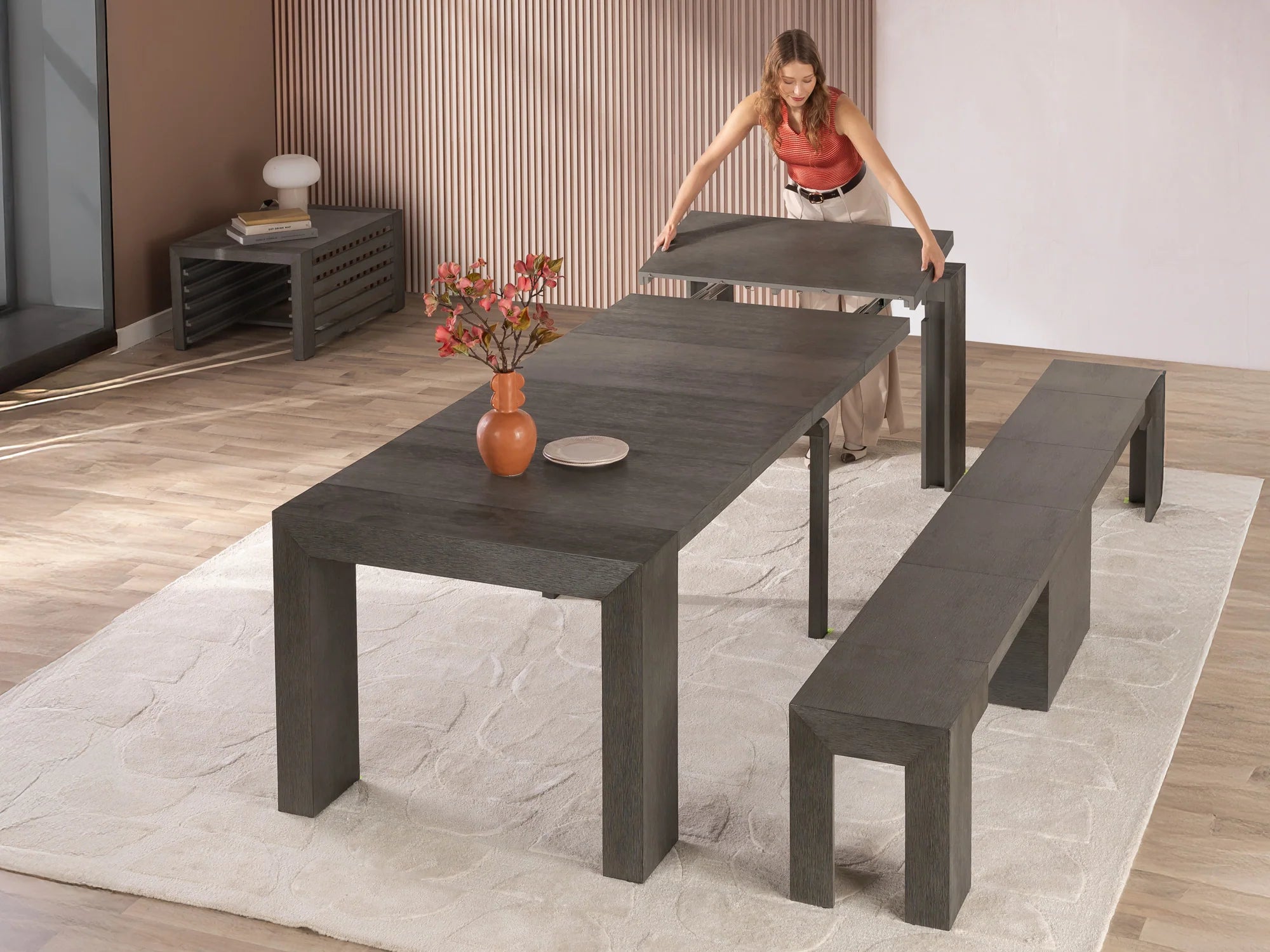 Transformer Dining Table and Bench Set - The Practical Holiday Bundle