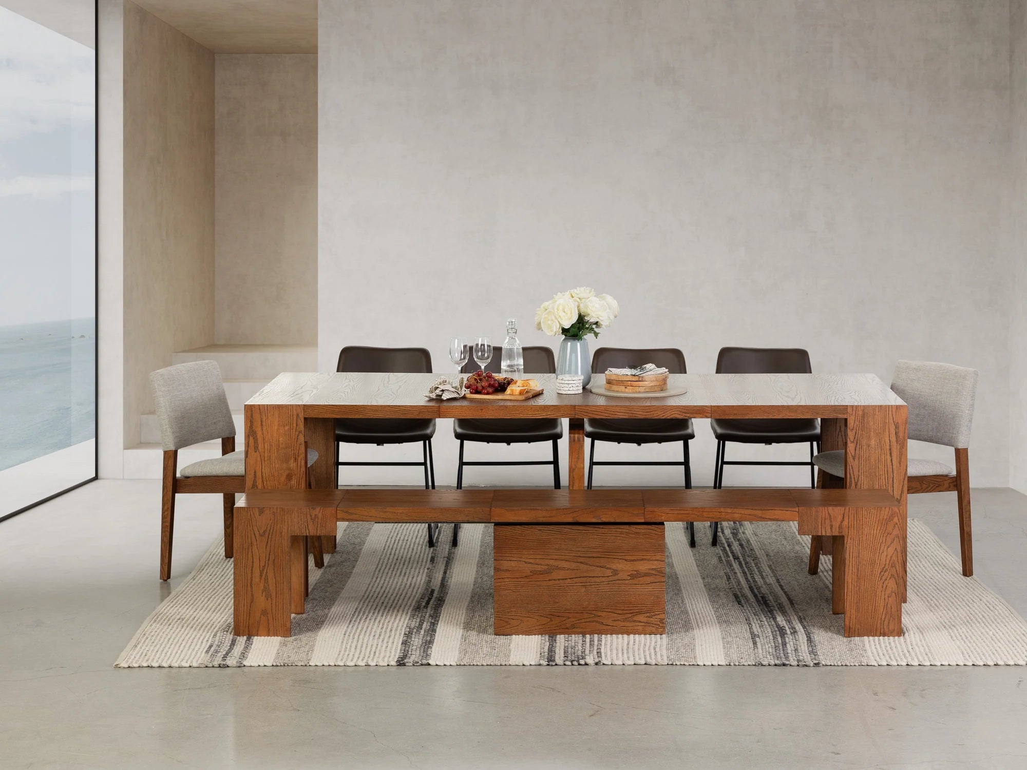 Transformer Dining Table and Bench Set - The Practical Holiday Bundle