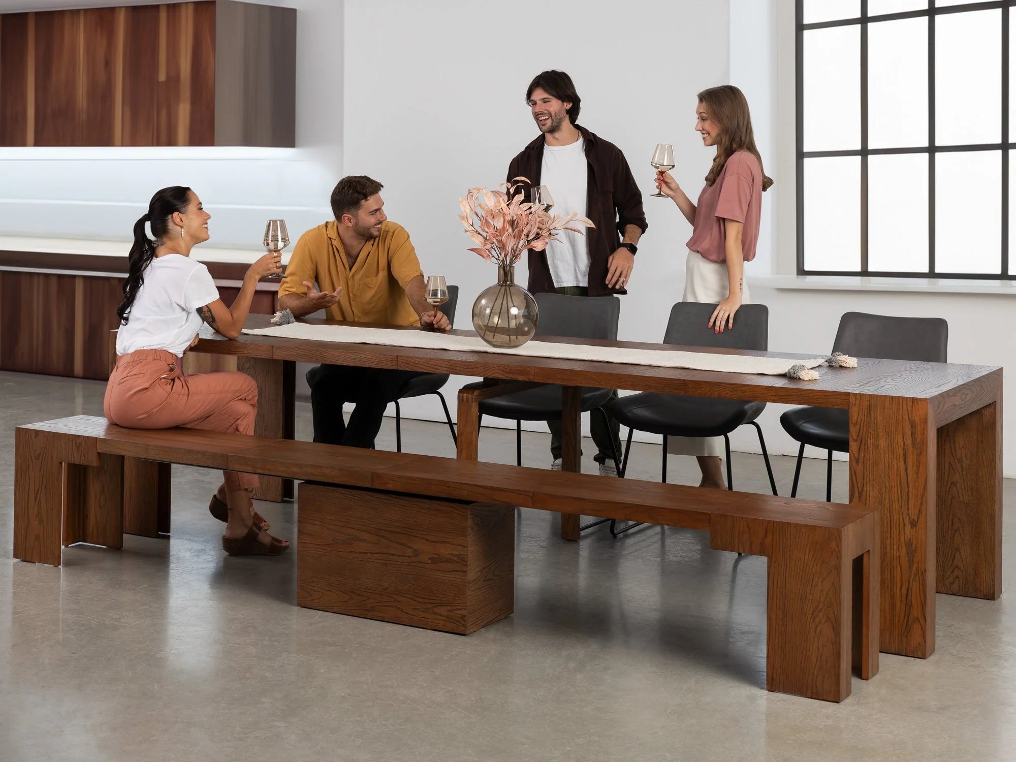 Transformer Dining Table and Bench Set - The Practical Holiday Bundle