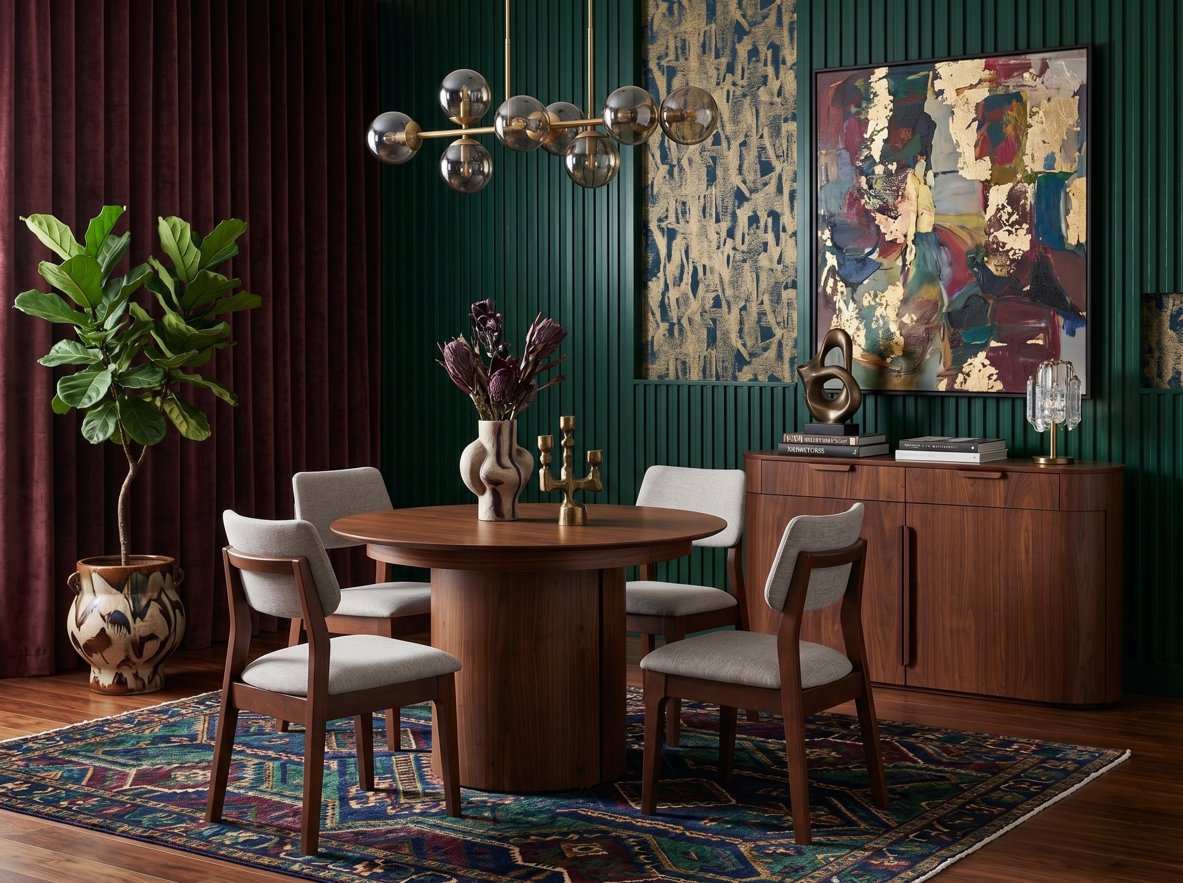 Transformer Eclipse Round Dining Table Set- "The Family"