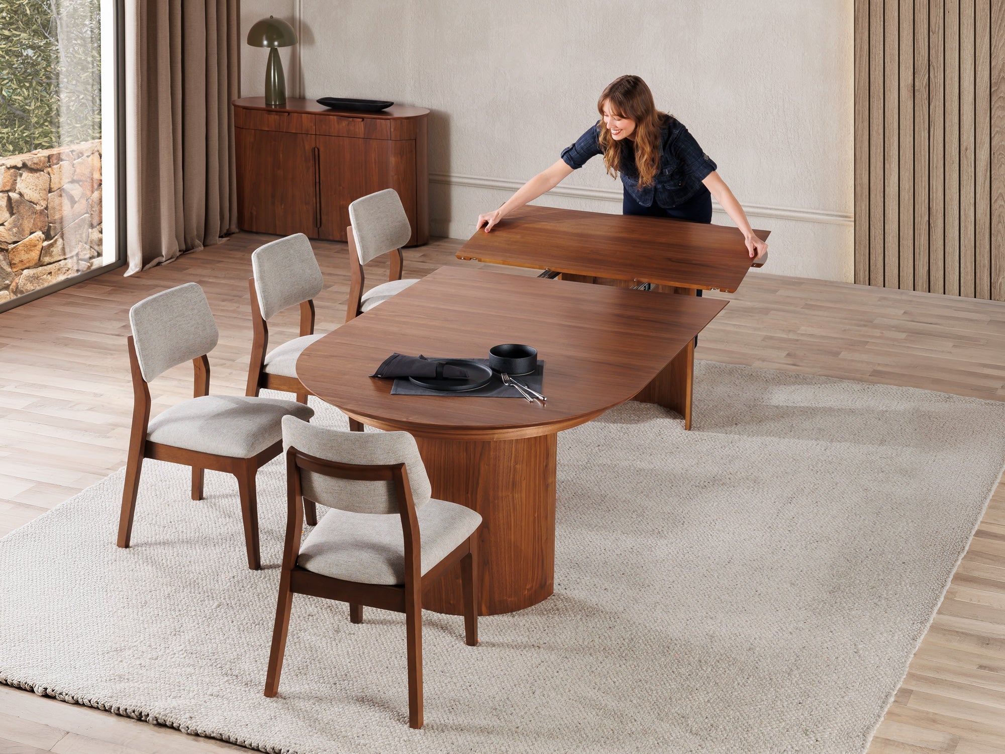 Transformer Eclipse Round Dining Table Set- "The Family"