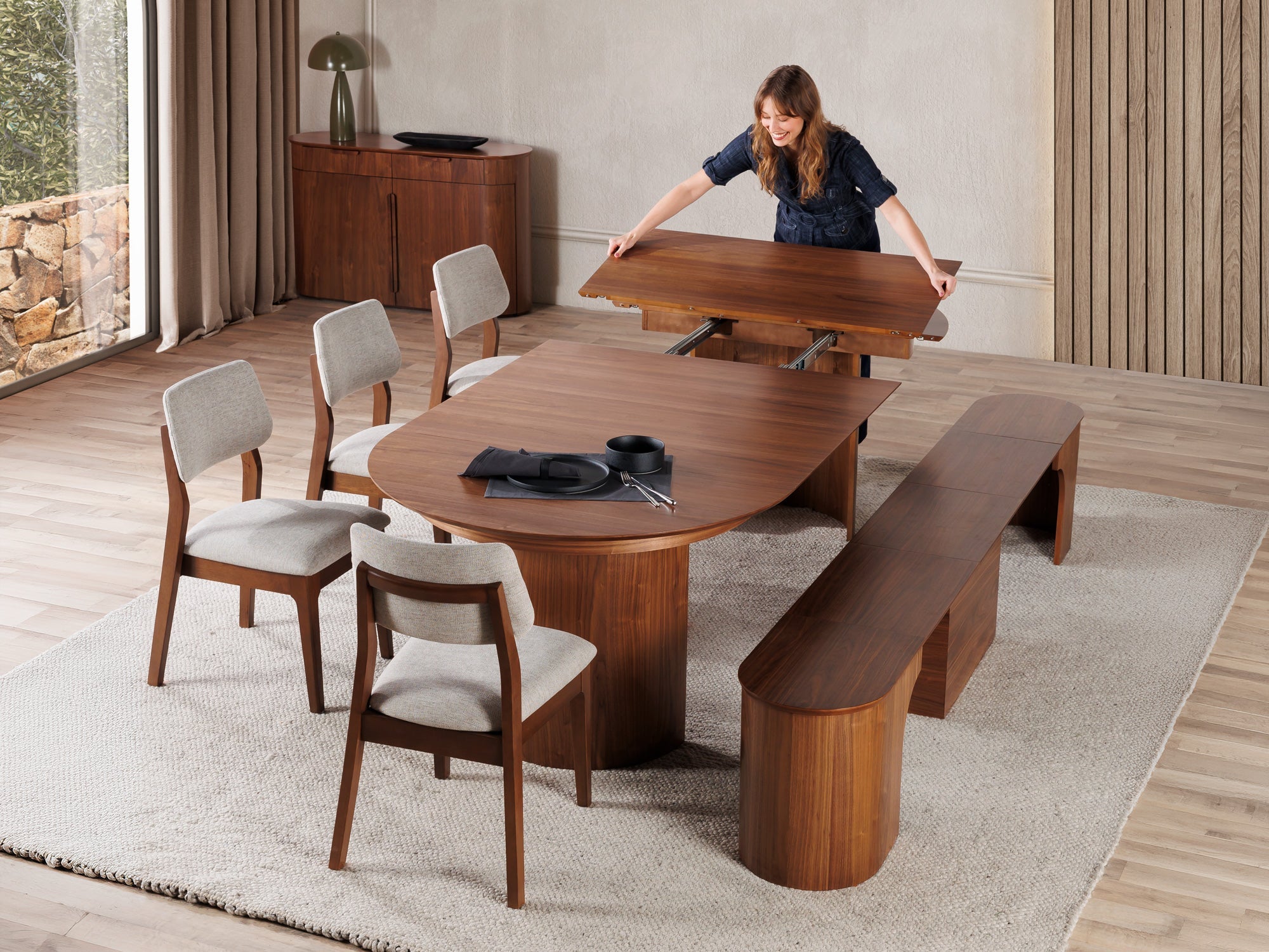 Transformer Eclipse Round Dining Table Set- "The Host"