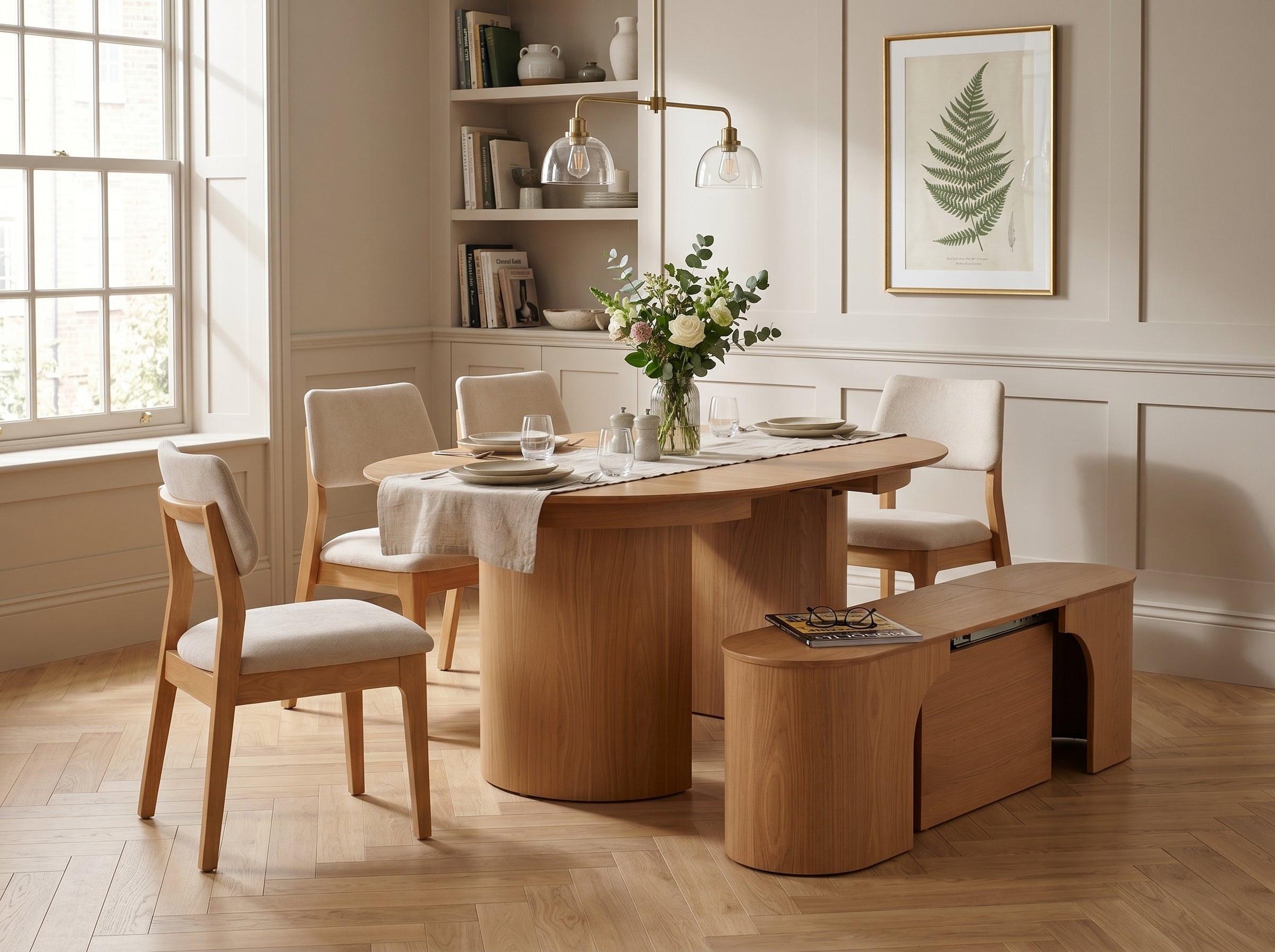 Transformer Eclipse Round Dining Table Set- "The Host"