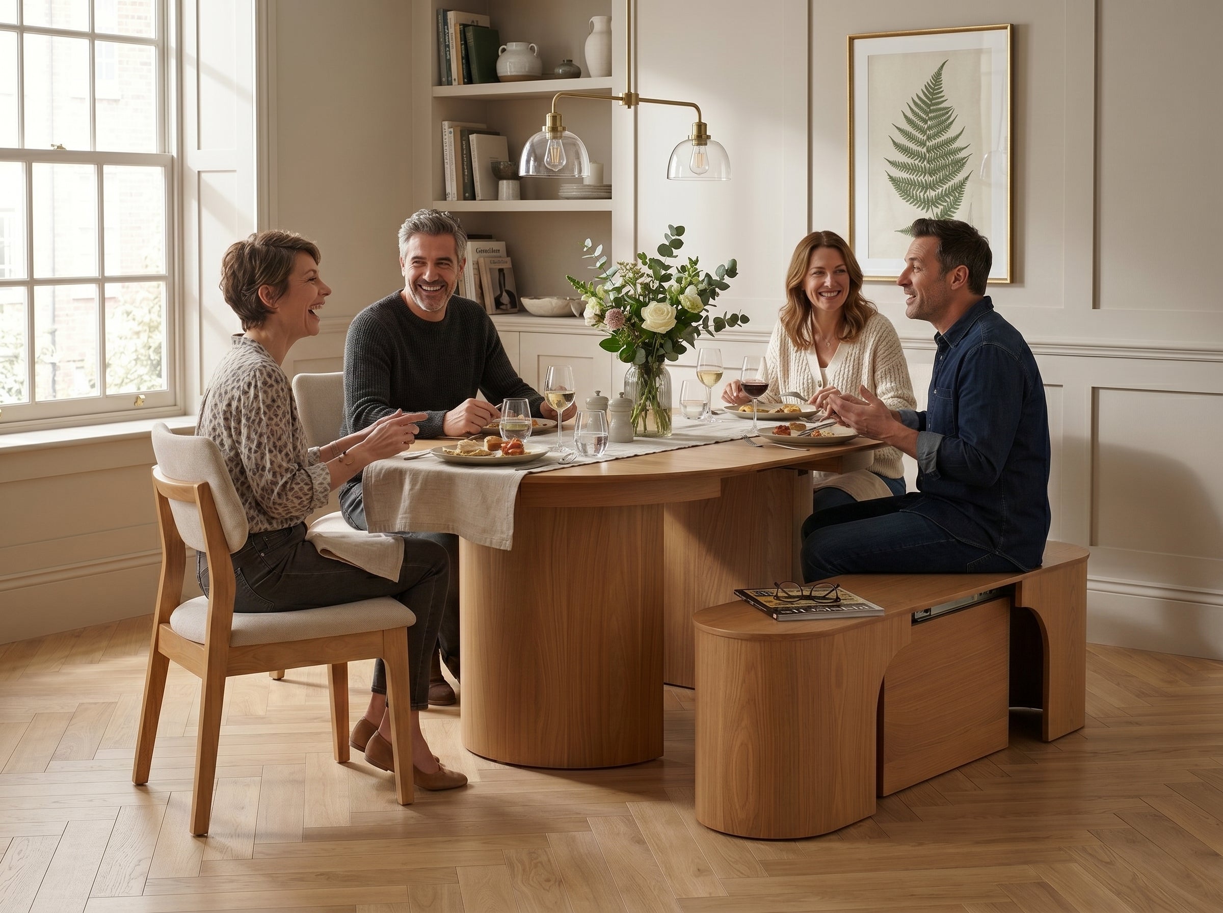 Transformer Eclipse Round Dining Table Set- "The Host"