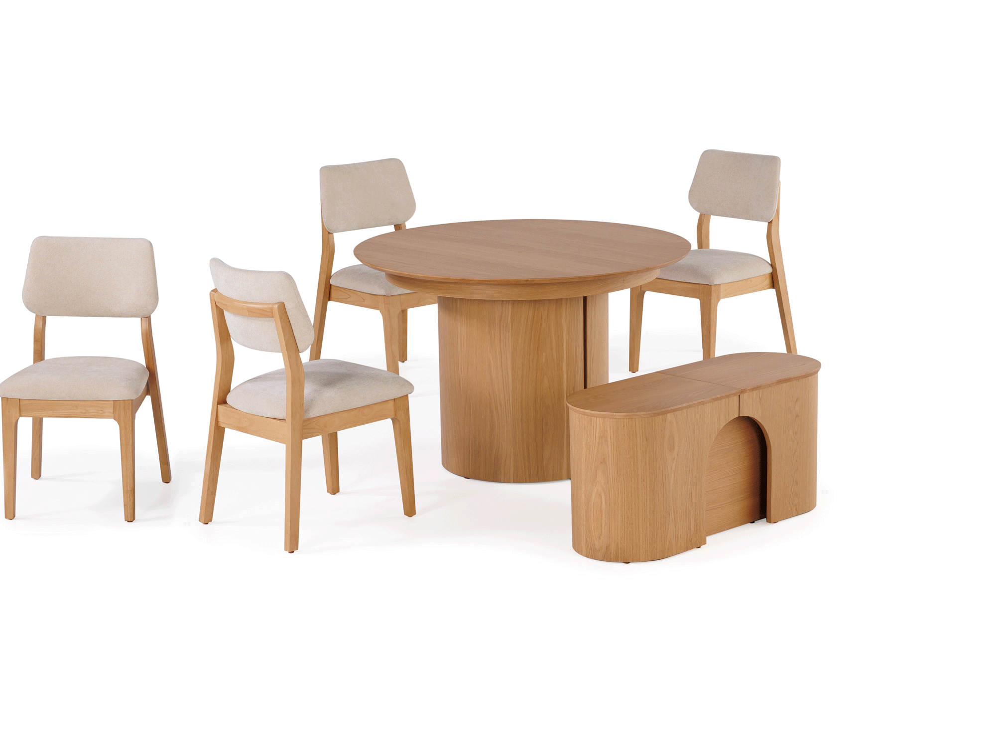 Transformer Eclipse Round Dining Table Set- "The Host"