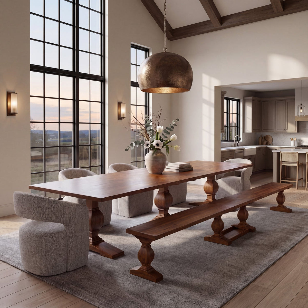Savor Dining Set+ Table + 1 Bench