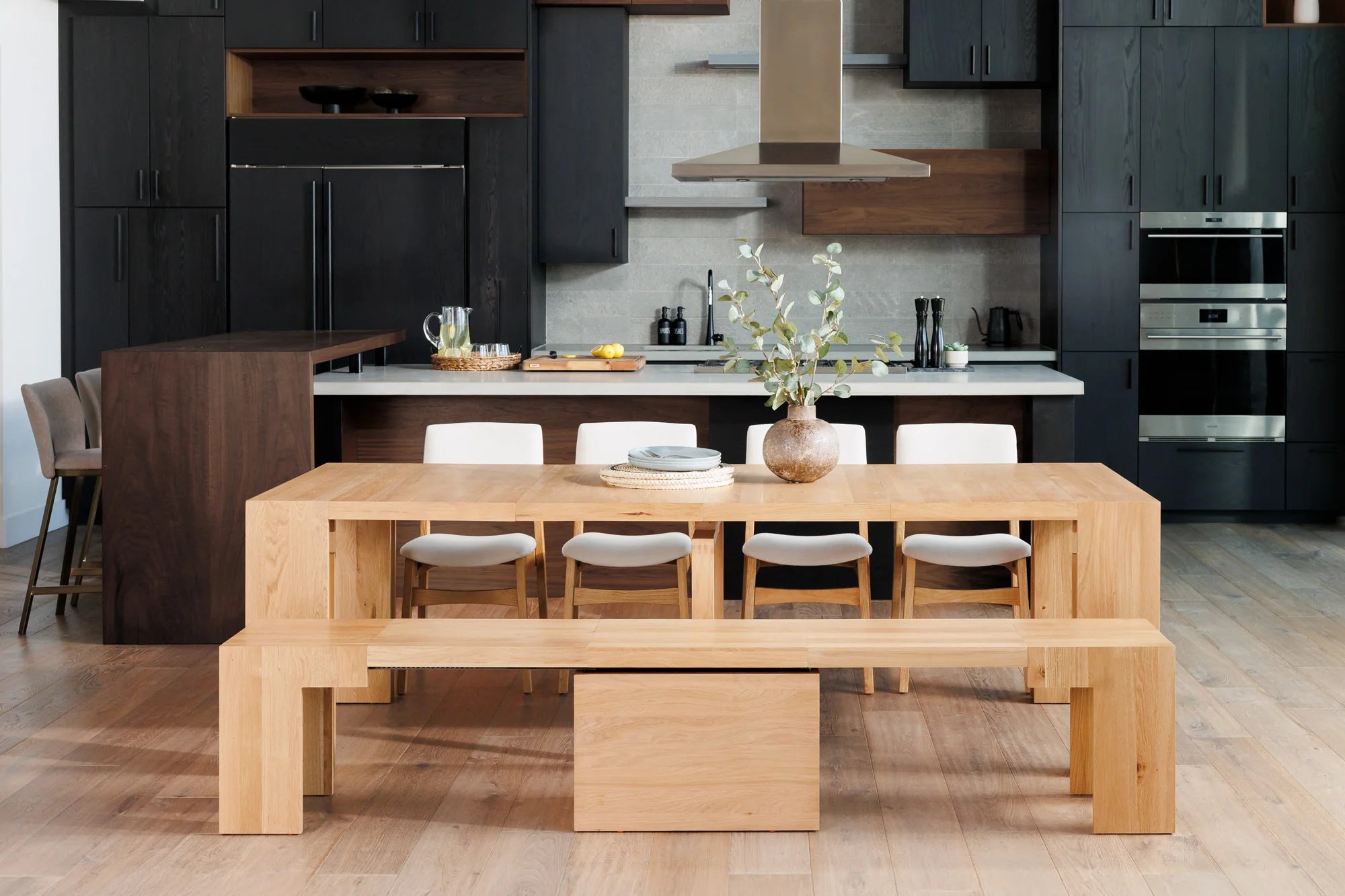 Transformer Dining Set - The Host | Table, 4x Chairs & Bench
