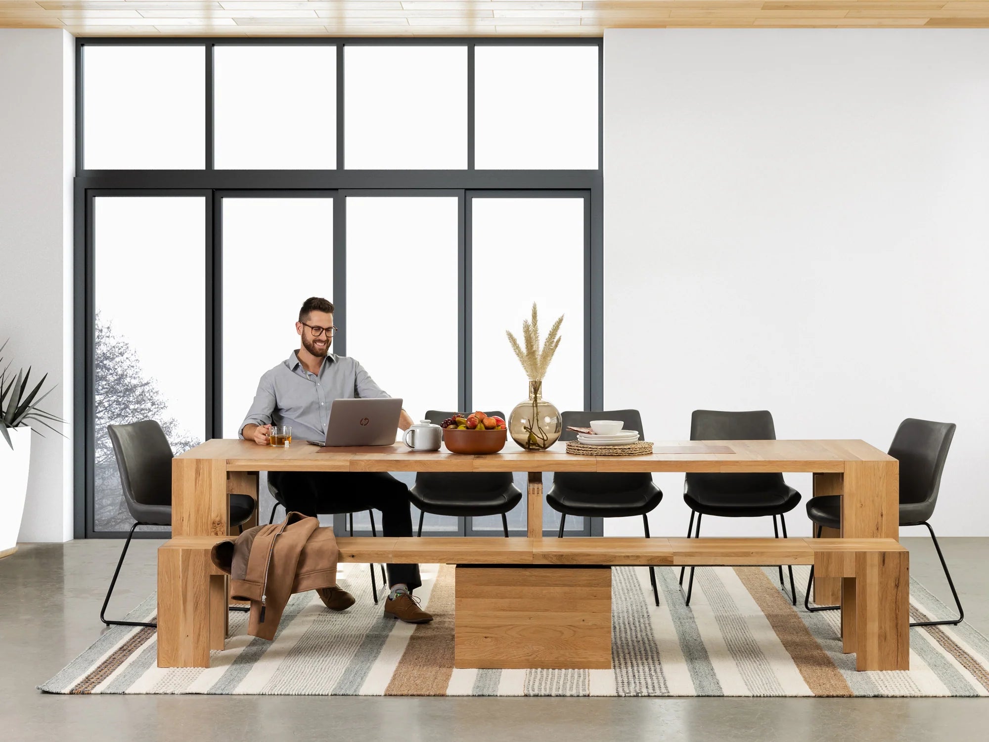 Transformer Dining Table and Bench Set - The Practical Holiday Bundle