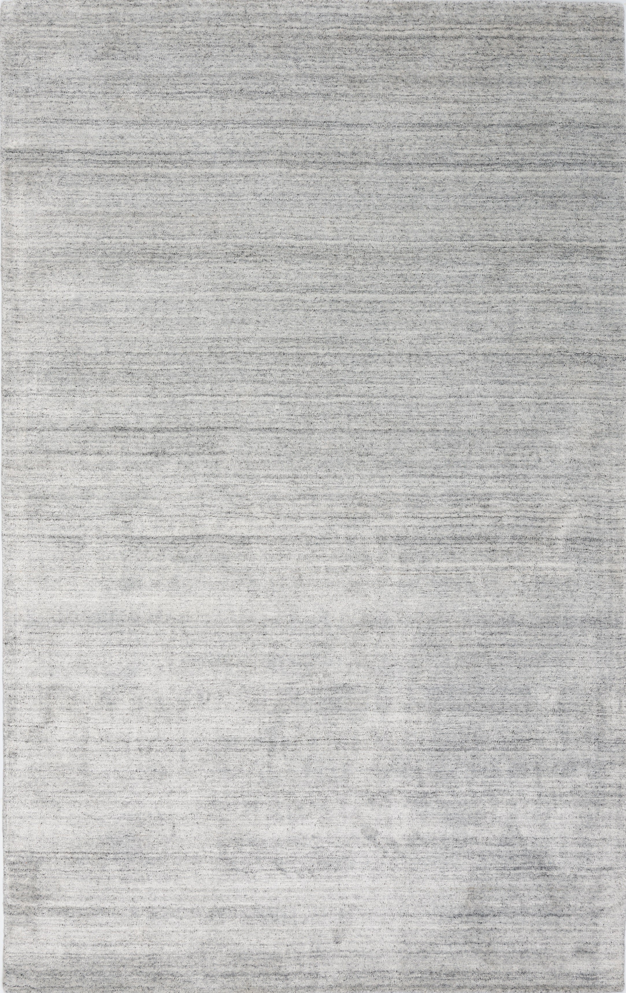 Luxe Hand Loomed Wool Viscose Silver Rug