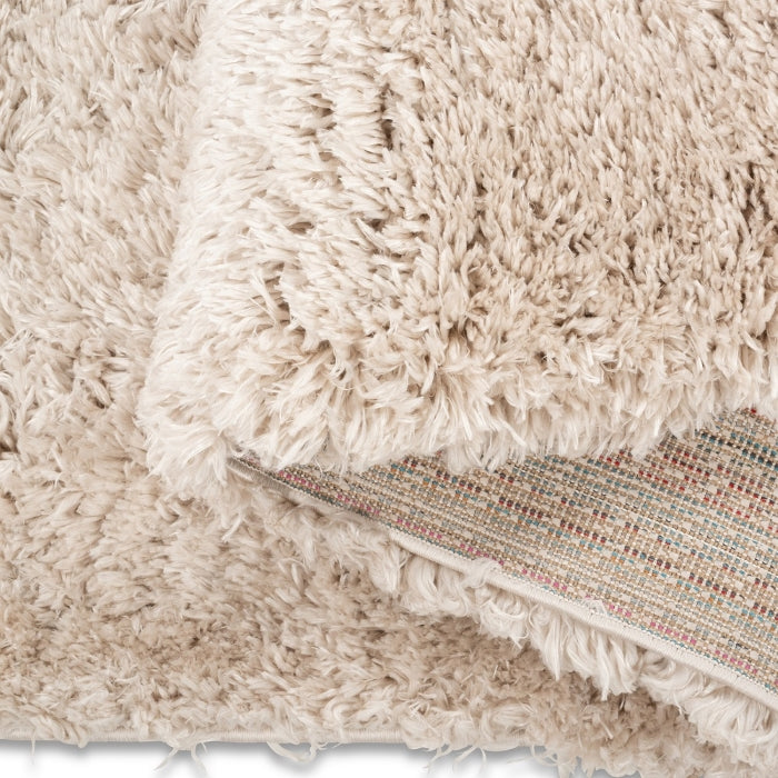 Flokati Polyester Powerloom Shag Rug FLO-BIEGE