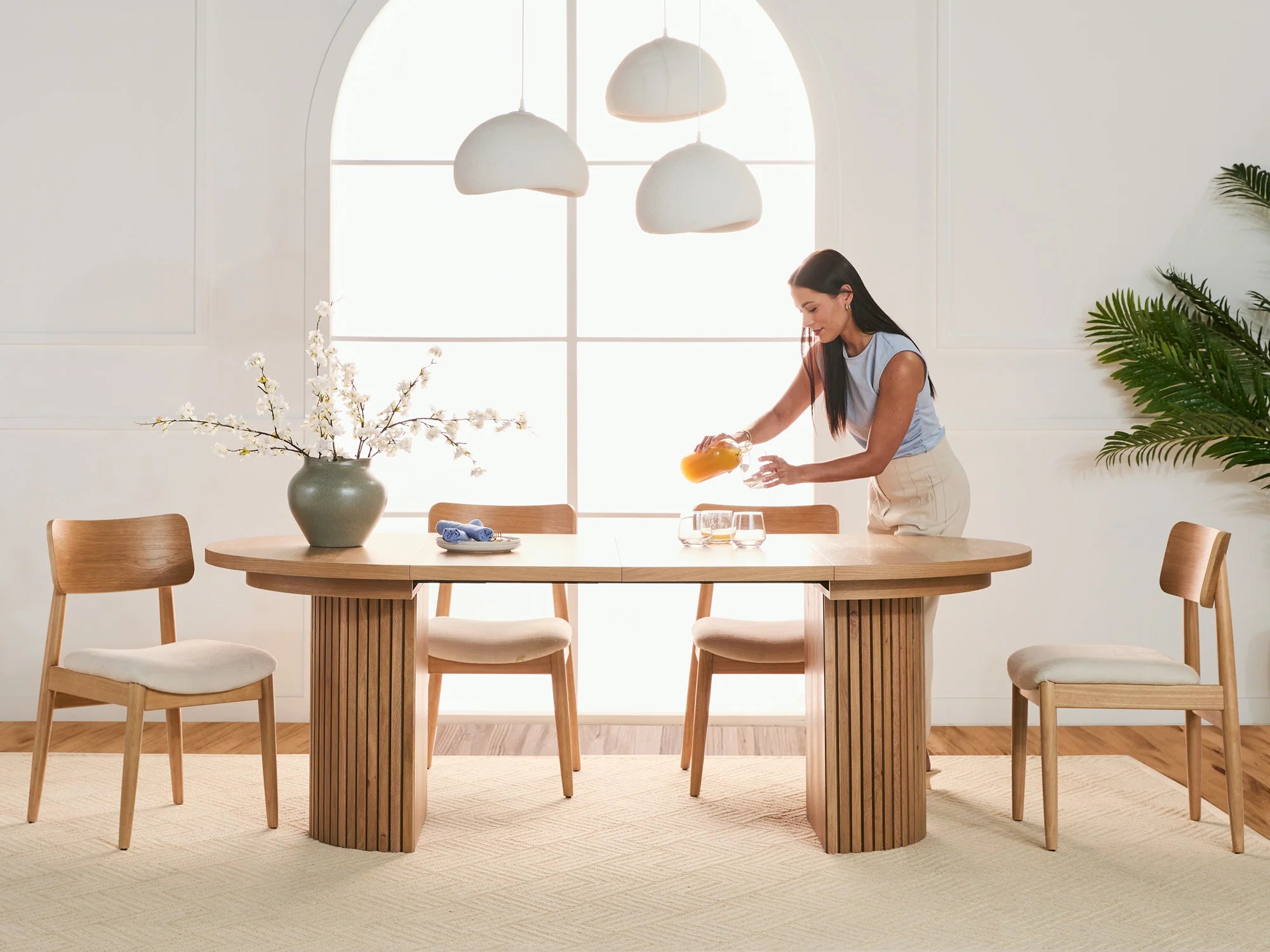 Transformer Round Dining Set - The Family | Table, 4x Transformer Round Chairs